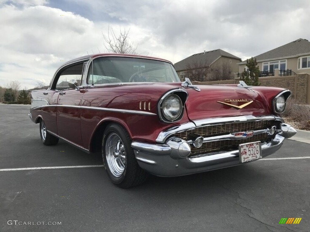 1957 Bel Air Hard Top - Candy Brandywine / Red/Grey photo #5