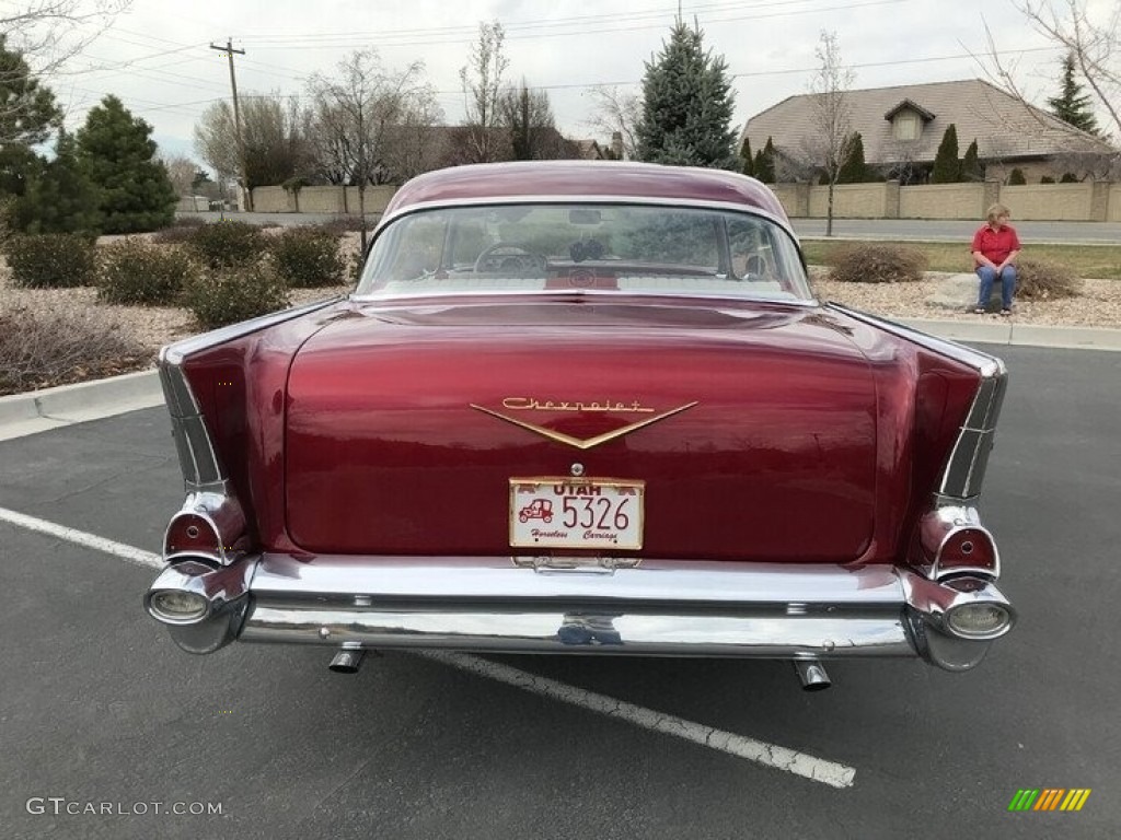1957 Bel Air Hard Top - Candy Brandywine / Red/Grey photo #9