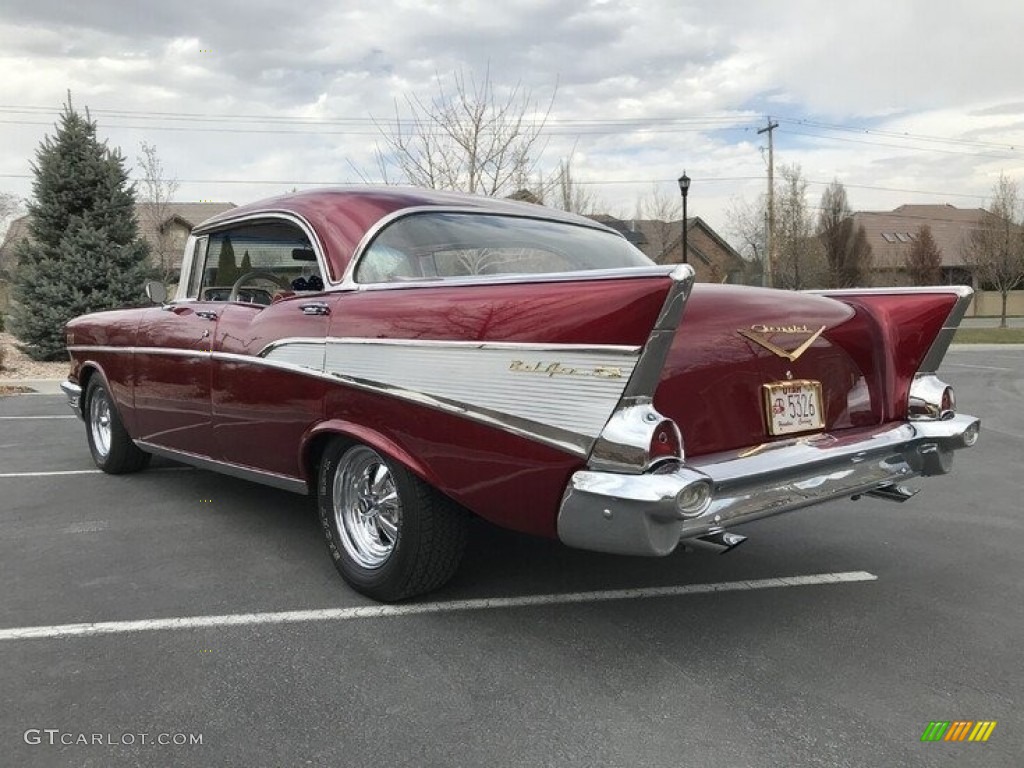1957 Bel Air Hard Top - Candy Brandywine / Red/Grey photo #11