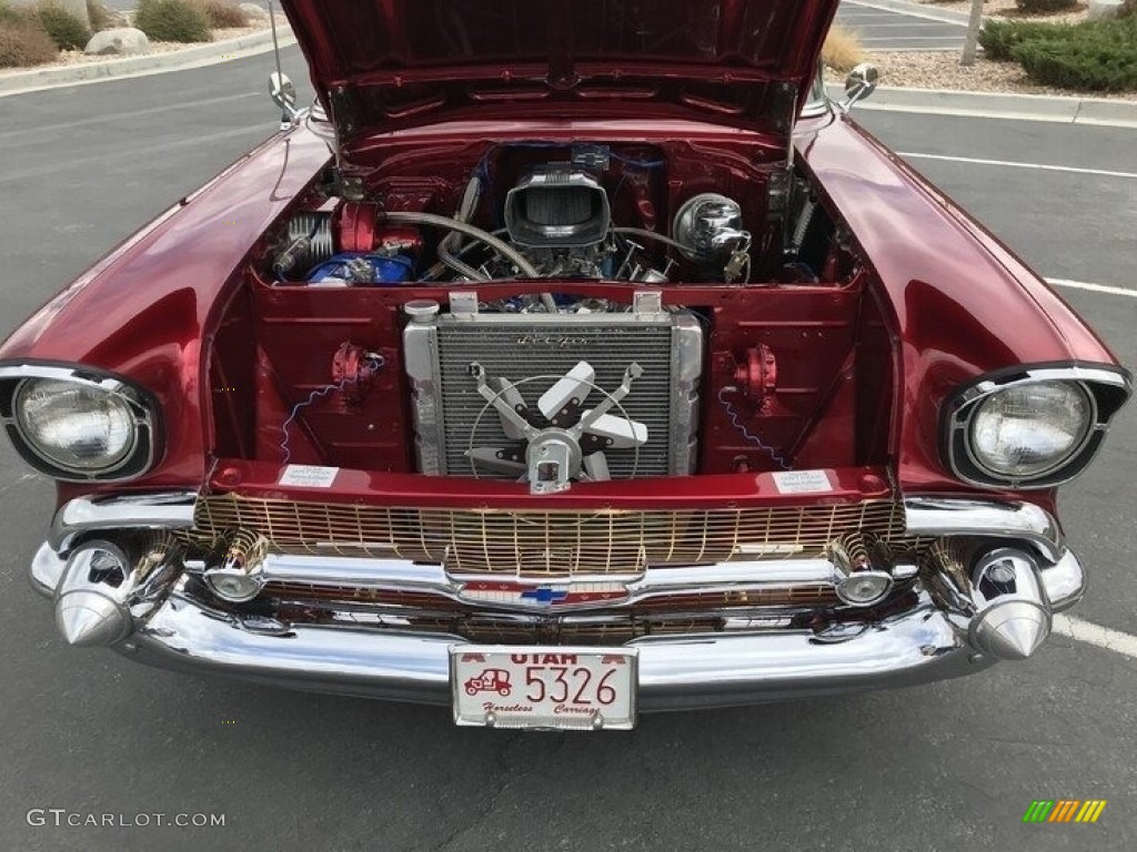 1957 Bel Air Hard Top - Candy Brandywine / Red/Grey photo #14
