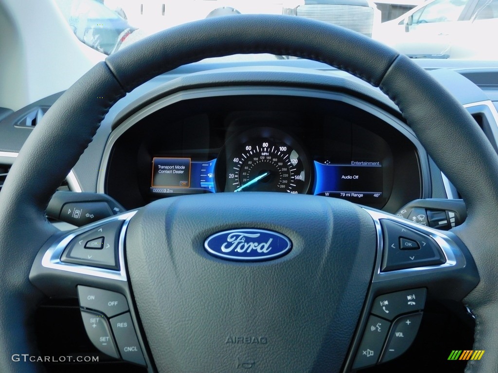 2022 Ford Edge SEL AWD Ebony Steering Wheel Photo #143499635