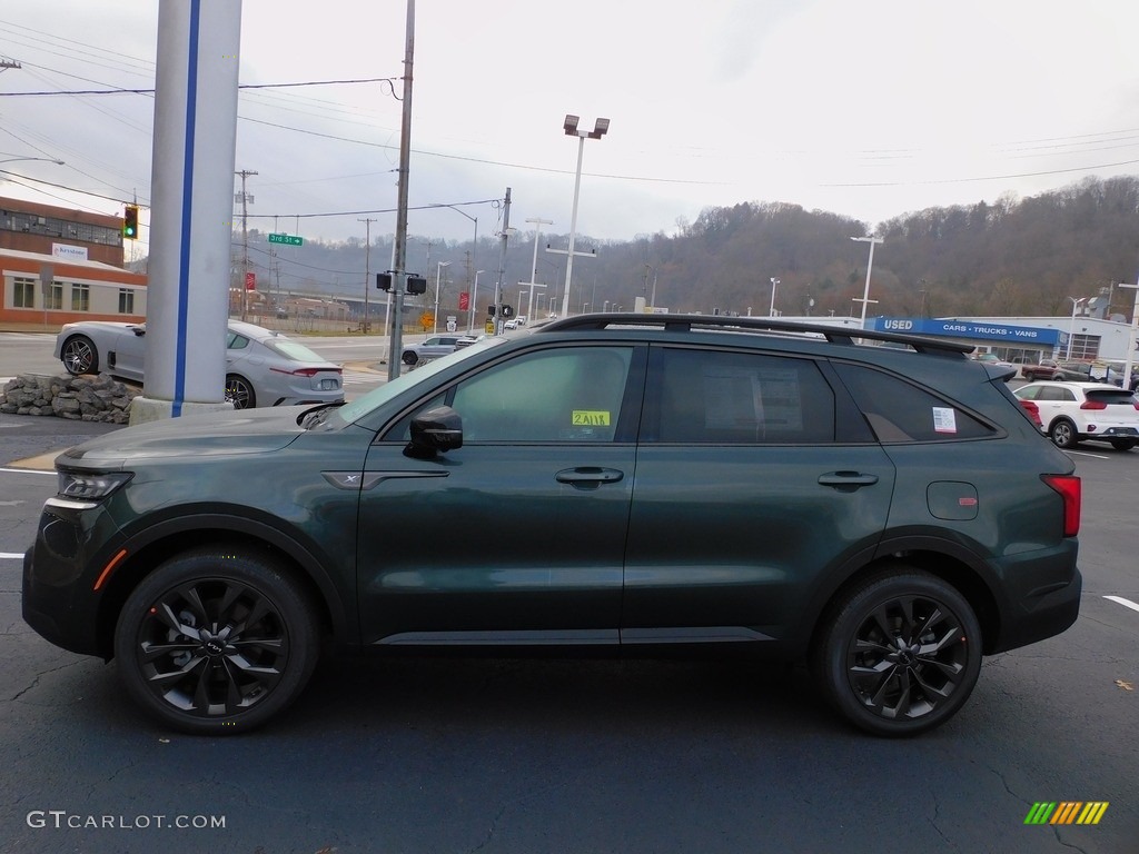 2022 Sorento X-Line SX Prestige AWD - Aruba Green / Rust photo #6