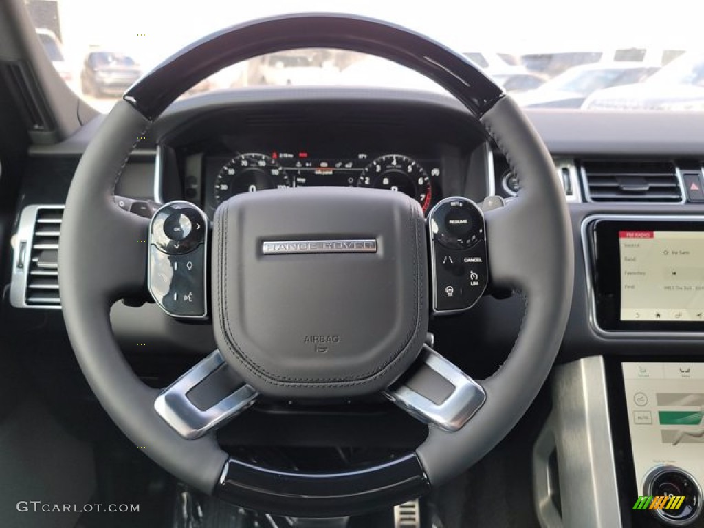 2022 Land Rover Range Rover HSE Westminster Ebony/Ebony Steering Wheel Photo #143499929