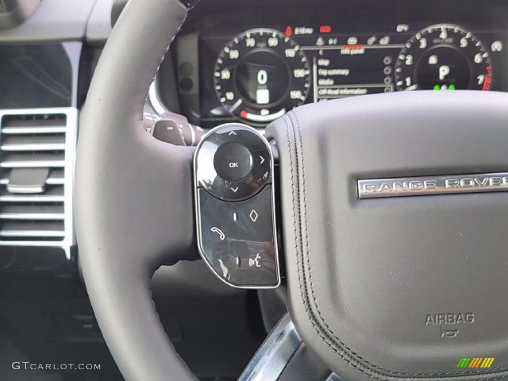 2022 Land Rover Range Rover HSE Westminster Ebony/Ebony Steering Wheel Photo #143499947