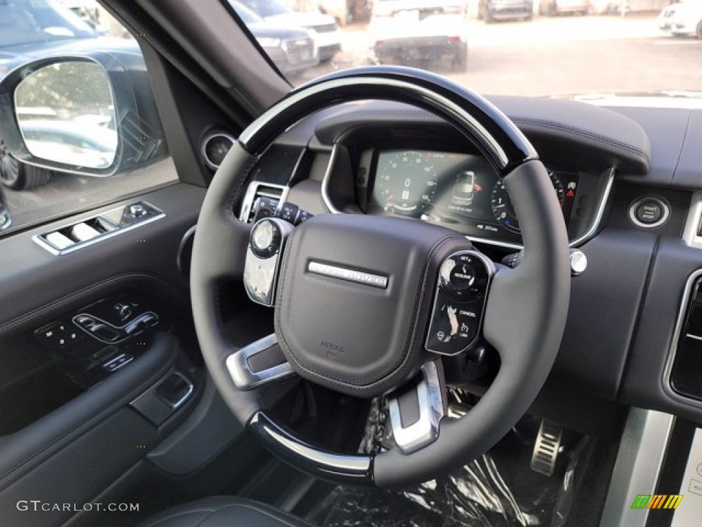 2022 Land Rover Range Rover HSE Westminster Ebony/Ebony Steering Wheel Photo #143500145