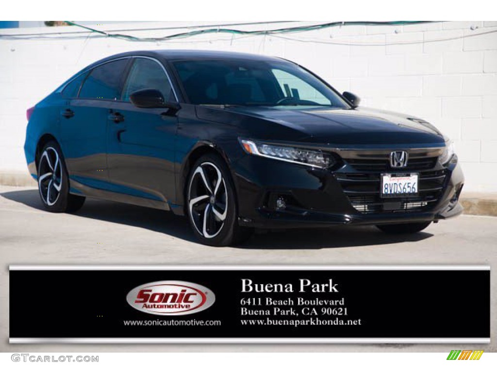 2021 Accord Sport - Crystal Black Pearl / Black photo #1