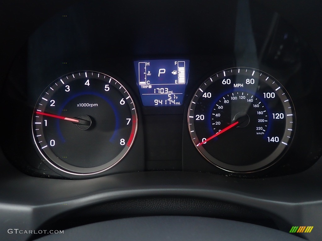 2016 Accent SE Sedan - Triathlon Gray / Gray photo #27