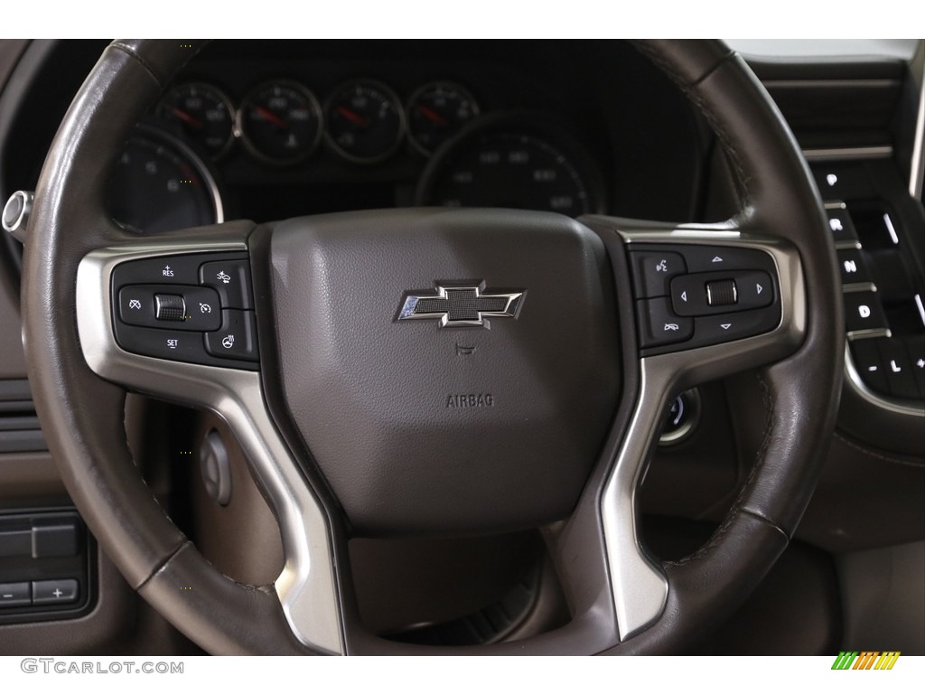 2021 Chevrolet Tahoe Z71 4WD Gideon/­Very Dark Atmosphere Steering Wheel Photo #143506675