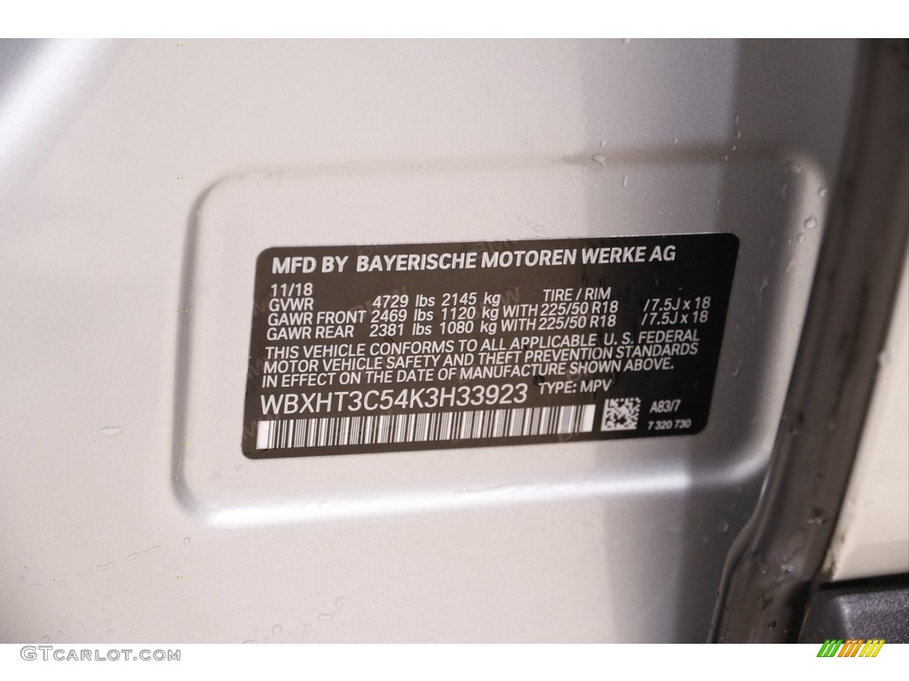 2019 X1 xDrive28i - Glacier Silver Metallic / Oyster/Black photo #22