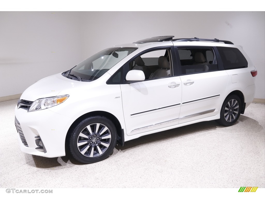 2020 Sienna Limited AWD - Blizzard White Pearl / Dark Bisque photo #3