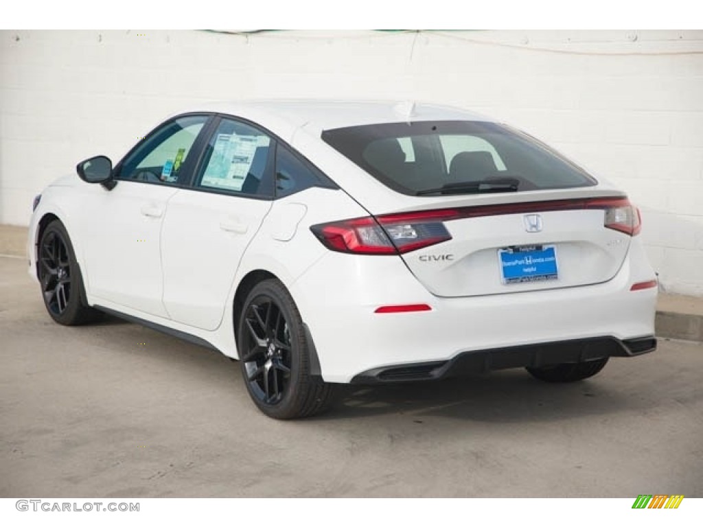 2022 Civic Sport Hatchback - Platinum White Pearl / Black photo #2