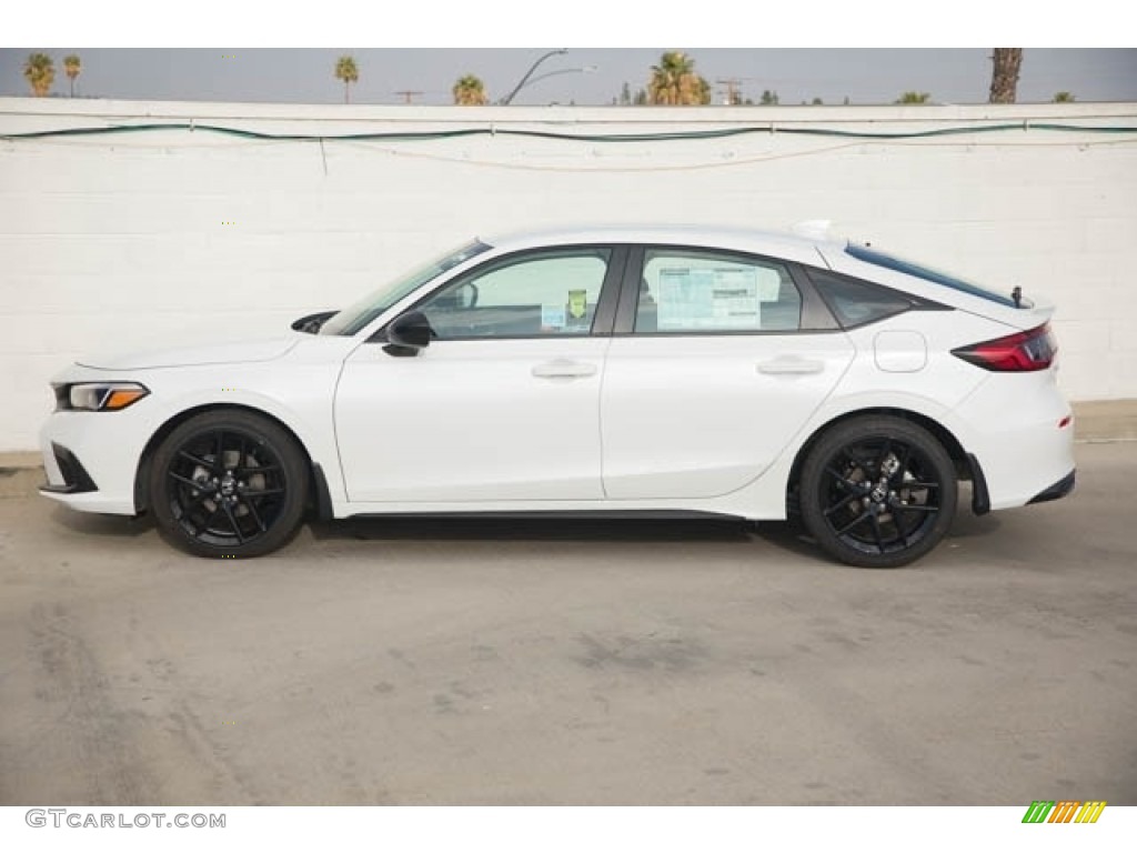 2022 Civic Sport Hatchback - Platinum White Pearl / Black photo #4