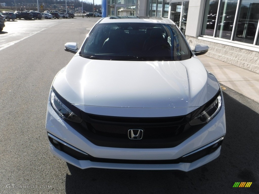 2019 Civic Touring Sedan - Platinum White Pearl / Black photo #5