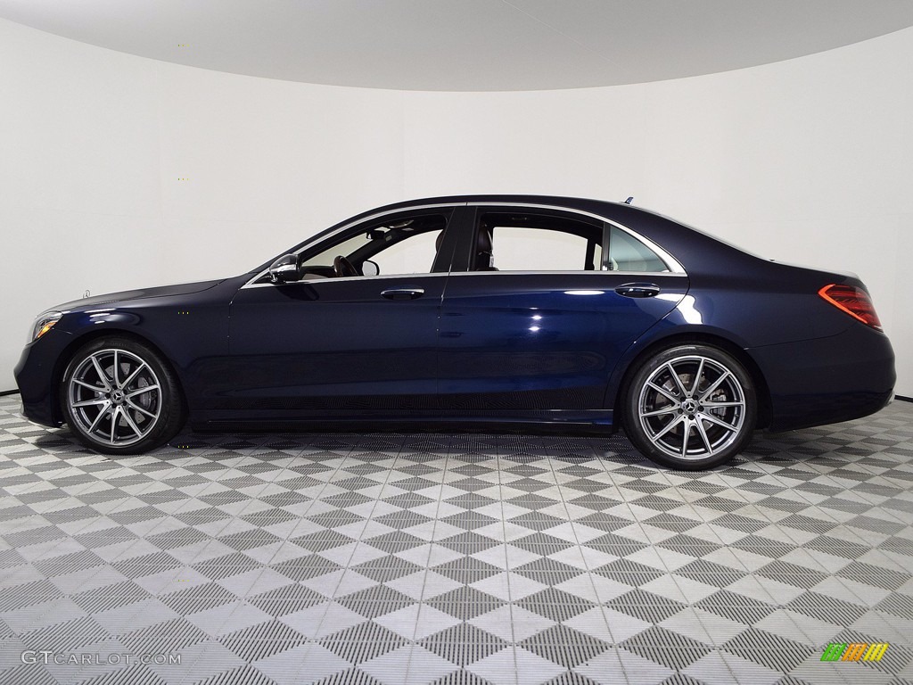 2019 S 560 4Matic Sedan - Lunar Blue Metallic / Nut Brown/Black photo #5