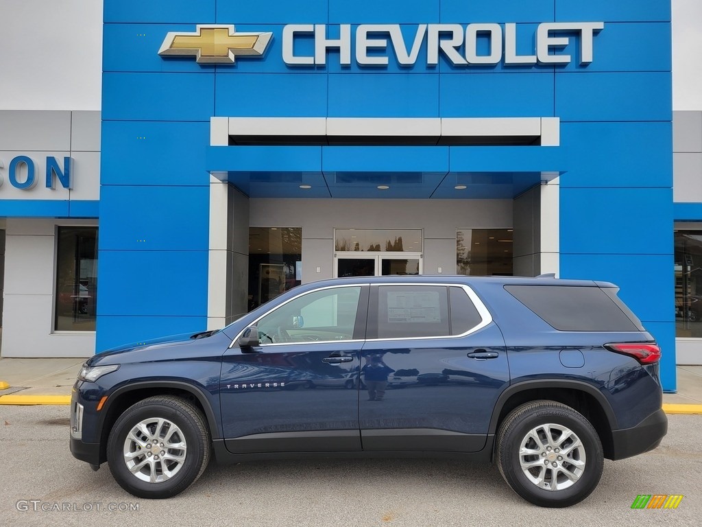 Northsky Blue Metallic 2022 Chevrolet Traverse LS Exterior Photo #143519674