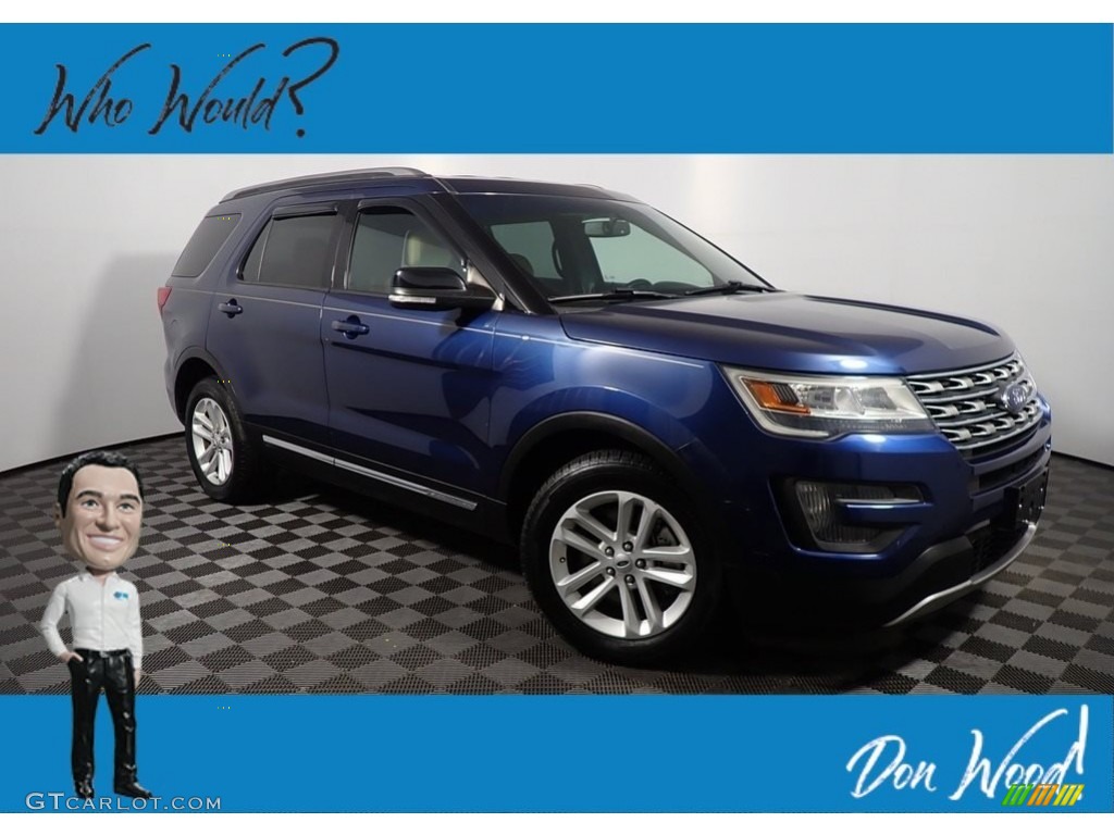 2016 Explorer XLT - Blue Jeans Metallic / Ebony Black photo #1