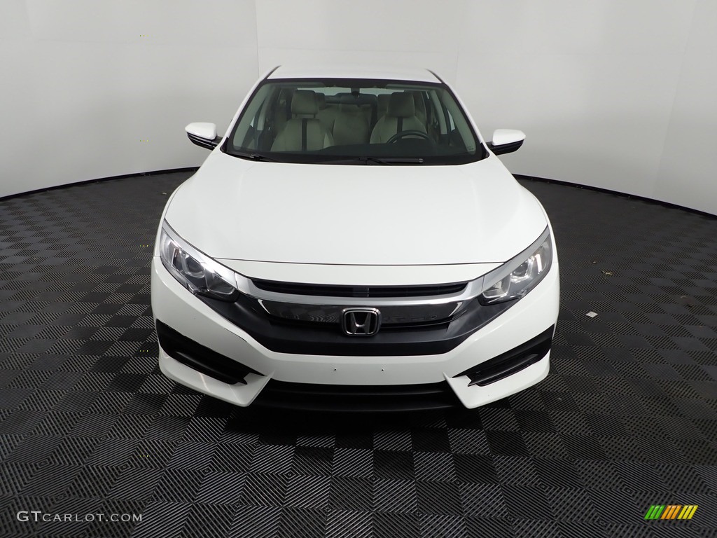 2017 Civic LX Sedan - Taffeta White / Ivory photo #6
