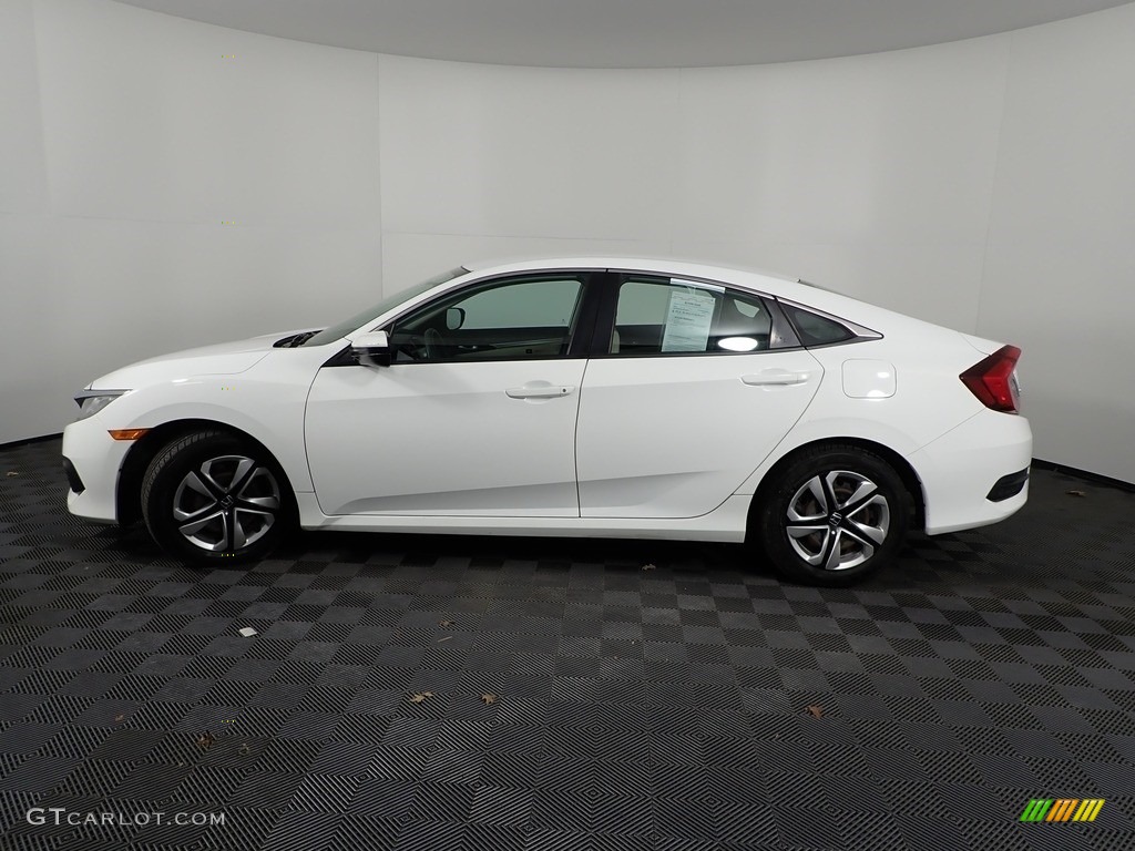 2017 Civic LX Sedan - Taffeta White / Ivory photo #10