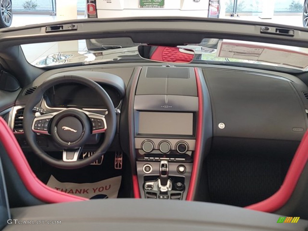 2022 Jaguar F-TYPE P450 AWD R-Dynamic Convertible Mars Red/Black Dashboard Photo #143521835