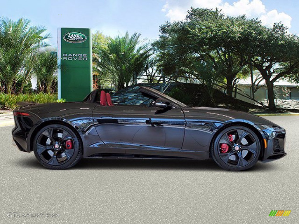 Santorini Black Metallic 2022 Jaguar F-TYPE P450 AWD R-Dynamic Convertible Exterior Photo #143521967