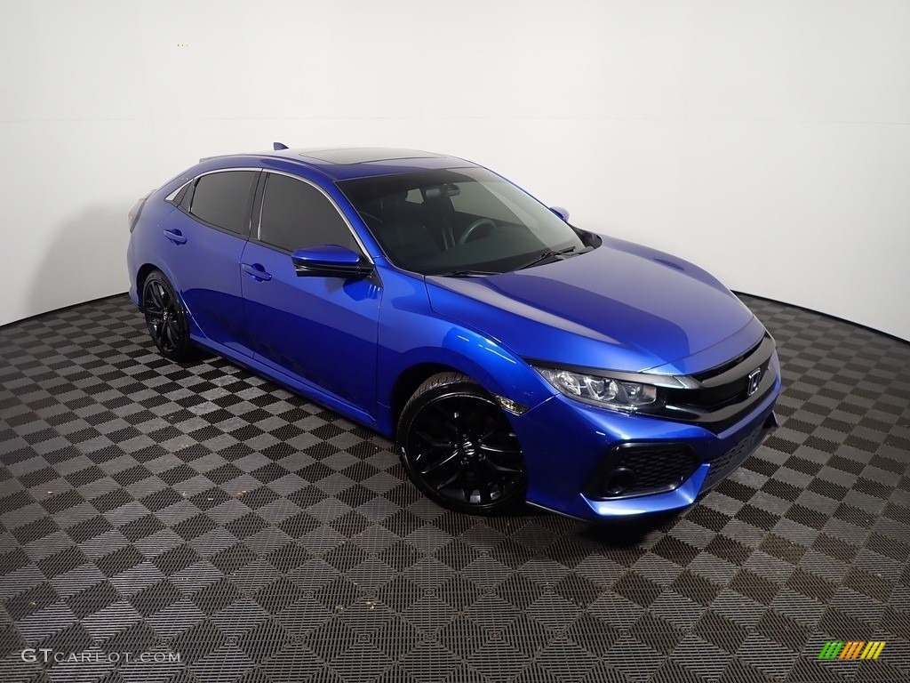 Aegean Blue Metallic 2018 Honda Civic EX Hatchback Exterior Photo #143523875