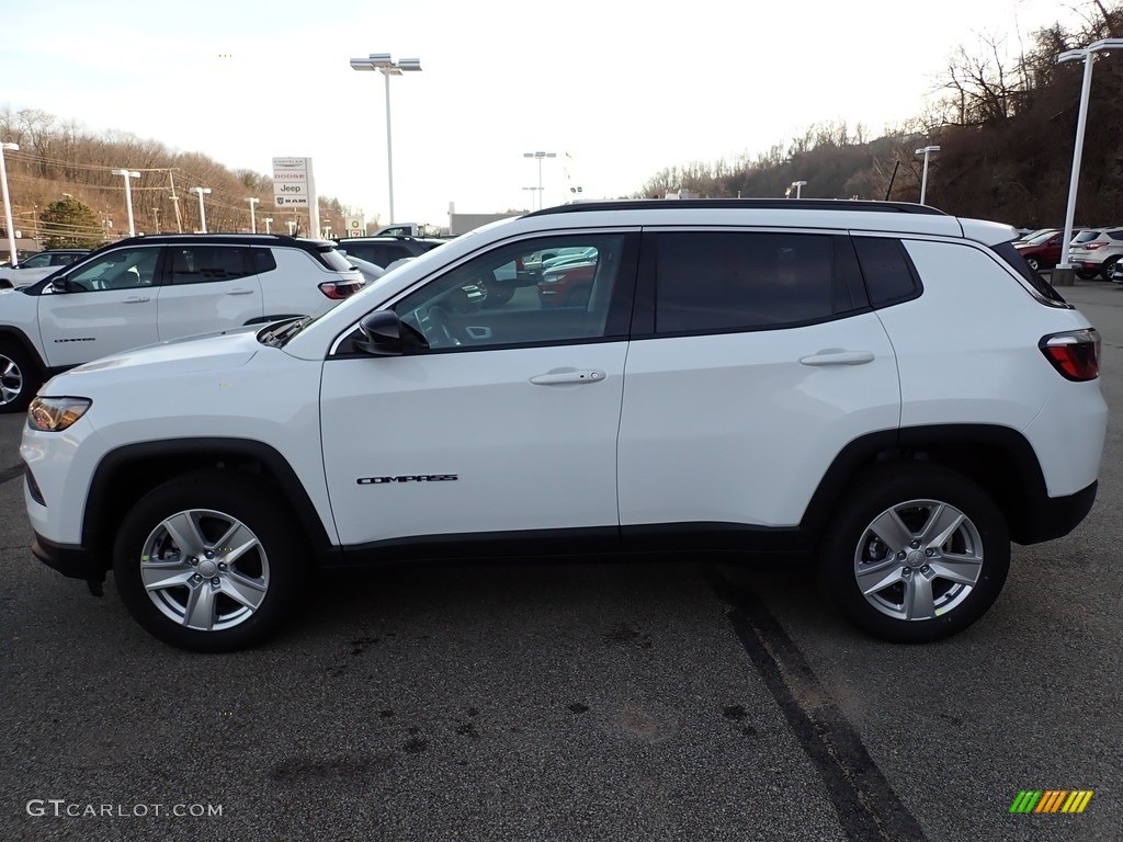 Bright White 2022 Jeep Compass Latitude 4x4 Exterior Photo #143524934