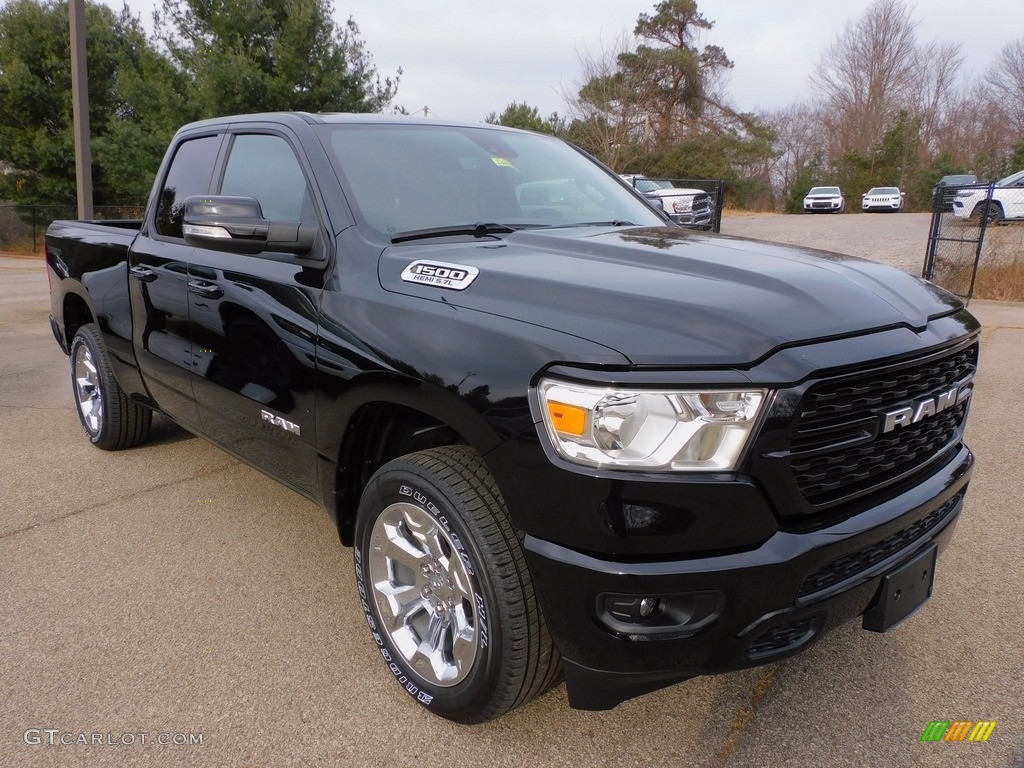 Diamond Black Crystal Pearl 2022 Ram 1500 Big Horn Quad Cab 4x4 Exterior Photo #143525941