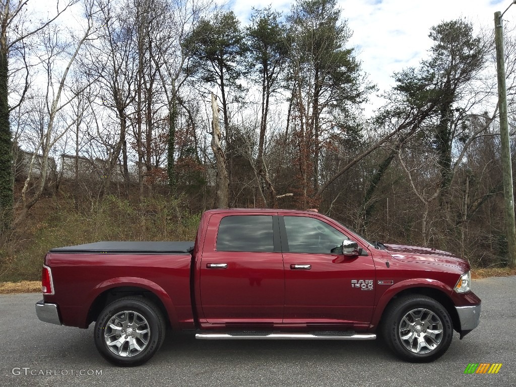 2019 1500 Classic Laramie Crew Cab 4x4 - Delmonico Red Pearl / Mountain Brown/Light Frost Beige photo #5