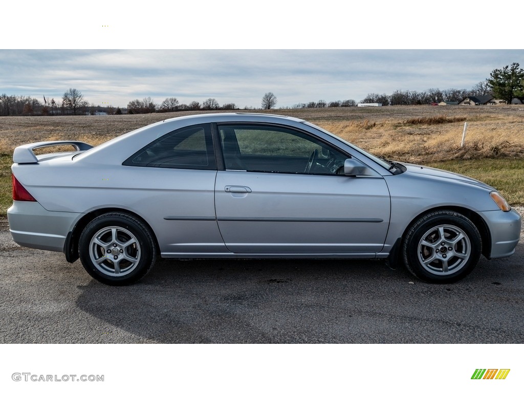 2002 Civic EX Coupe - Satin Silver Metallic / Black photo #3