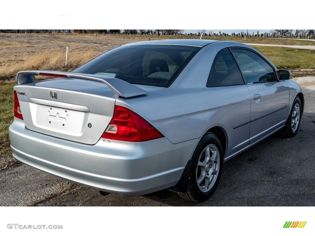 2002 Civic EX Coupe - Satin Silver Metallic / Black photo #4