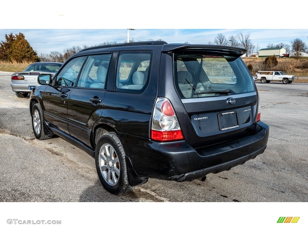 2008 Forester 2.5 X - Obsidian Black Pearl / Graphite Gray photo #6