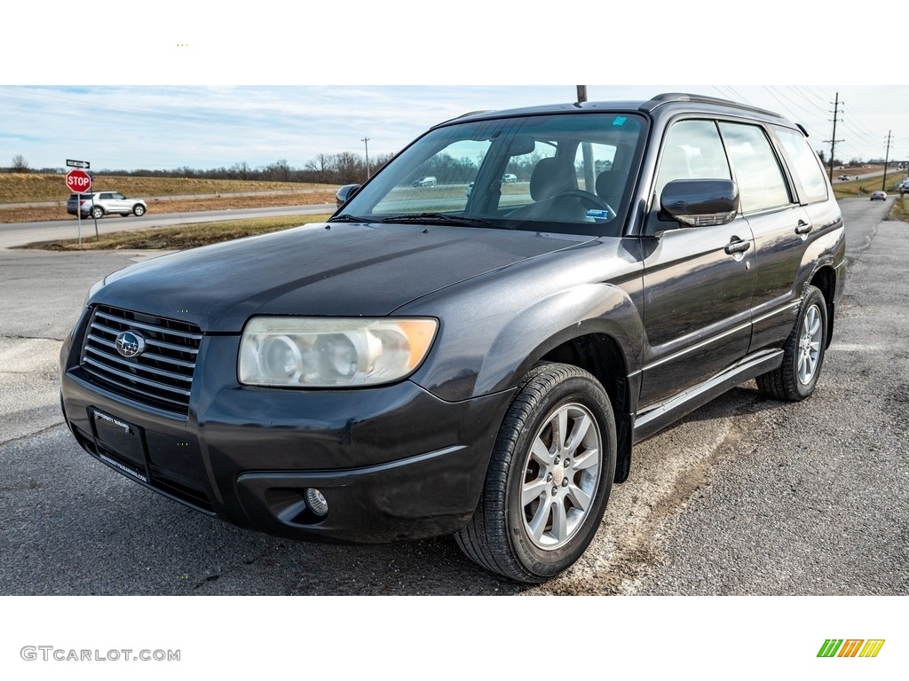 2008 Forester 2.5 X - Obsidian Black Pearl / Graphite Gray photo #8