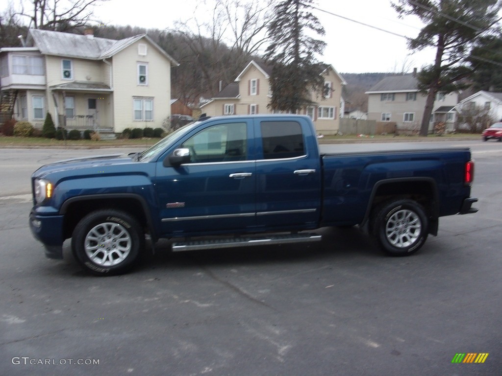 2016 Sierra 1500 SLE Double Cab 4WD - Stone Blue Metallic / Jet Black photo #6