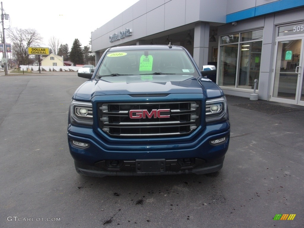 2016 Sierra 1500 SLE Double Cab 4WD - Stone Blue Metallic / Jet Black photo #8