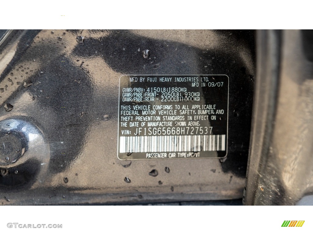 2008 Forester 2.5 X - Obsidian Black Pearl / Graphite Gray photo #30