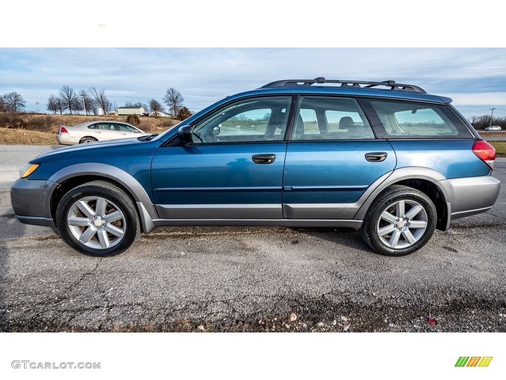 2008 Outback 2.5i Wagon - Newport Blue Pearl / Off Black photo #7