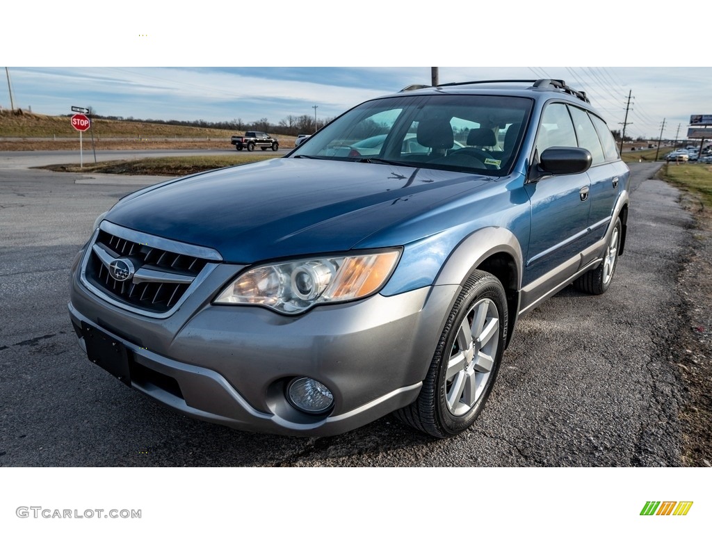 2008 Outback 2.5i Wagon - Newport Blue Pearl / Off Black photo #8