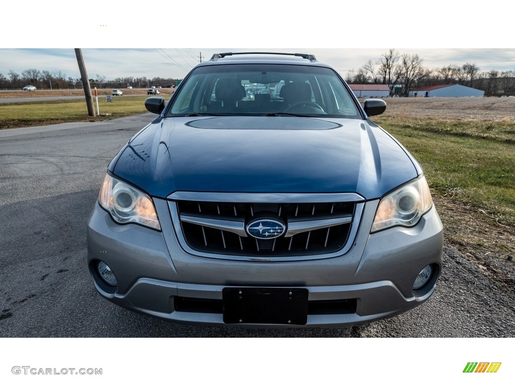 2008 Outback 2.5i Wagon - Newport Blue Pearl / Off Black photo #9