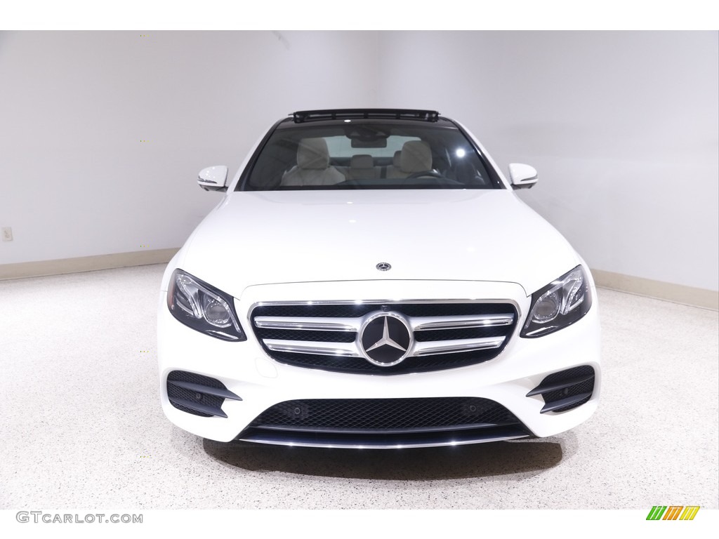 2018 E 300 4Matic Sedan - Polar White / Macchiato Beige/Black photo #2