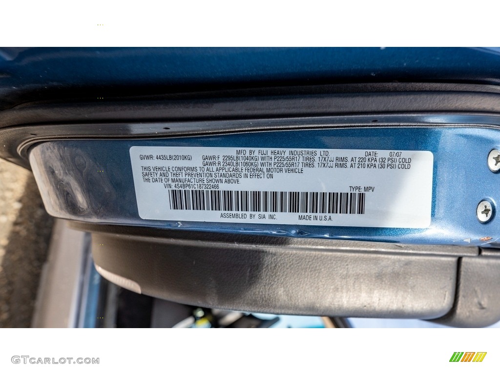 2008 Outback 2.5i Wagon - Newport Blue Pearl / Off Black photo #31