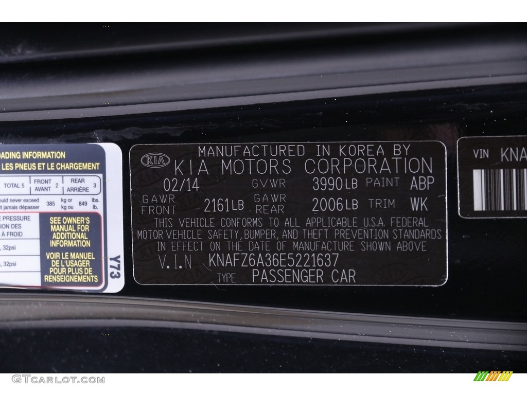 2014 Kia Forte Koup SX Color Code Photos