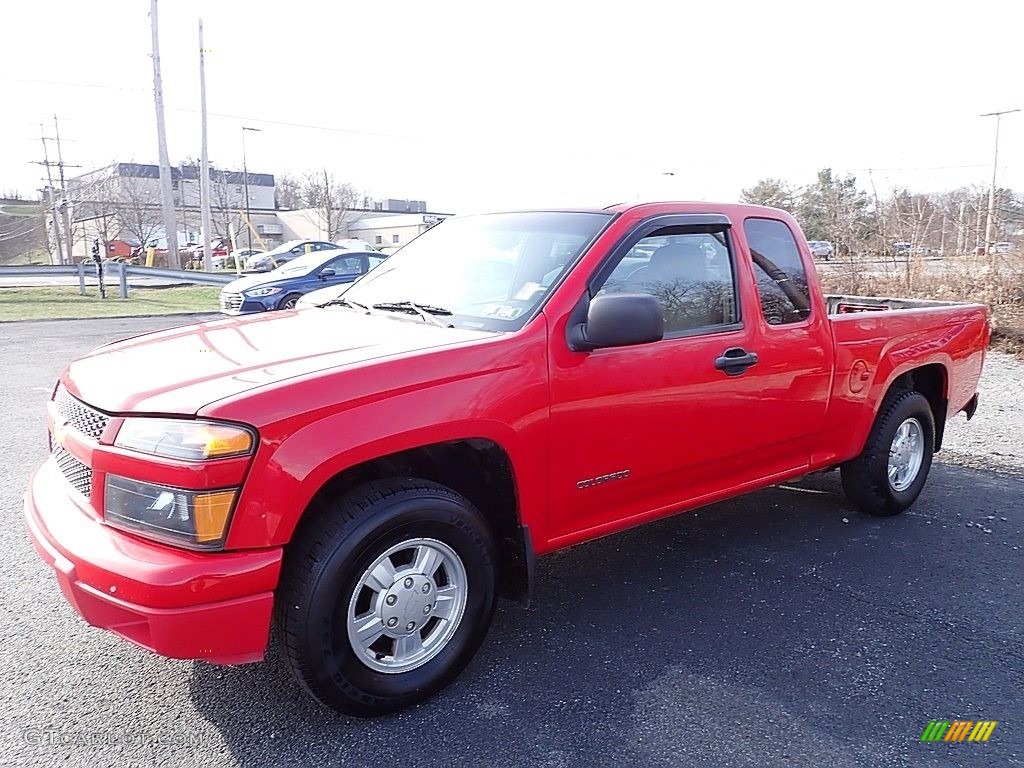 2005 Colorado LS Extended Cab - Victory Red / Very Dark Pewter photo #1
