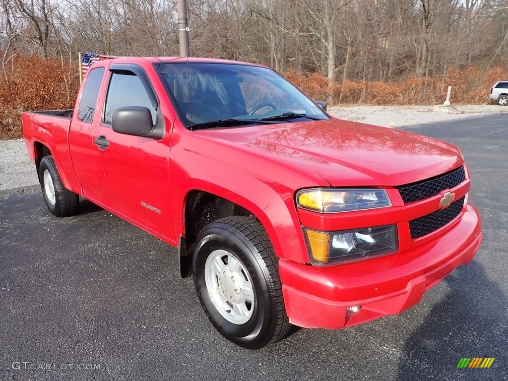 2005 Colorado LS Extended Cab - Victory Red / Very Dark Pewter photo #7