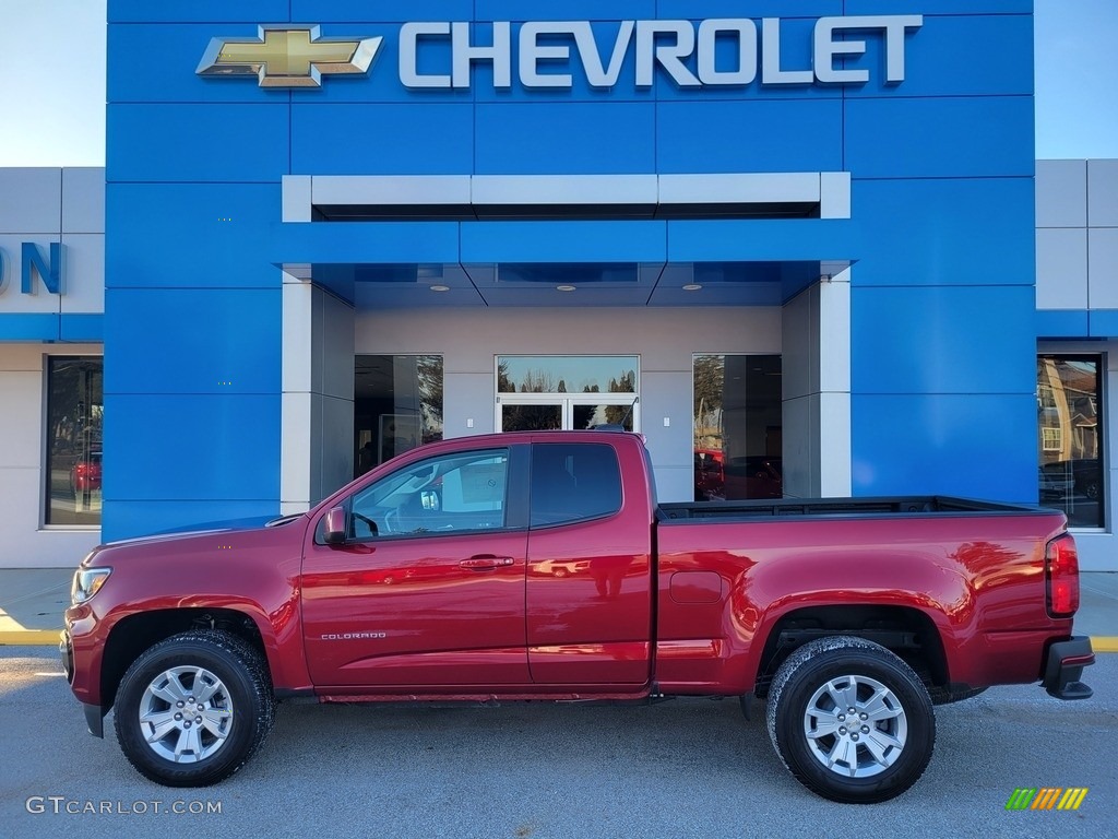 2021 Colorado WT Extended Cab - Cherry Red Tintcoat / Jet Black photo #1