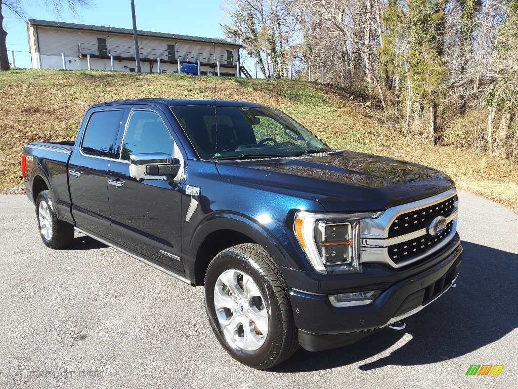Antimatter Blue 2021 Ford F150 Platinum SuperCrew 4x4 Exterior Photo #143533449