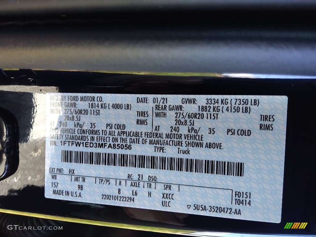 2021 F150 Platinum SuperCrew 4x4 - Antimatter Blue / Platinum Unique Black photo #39