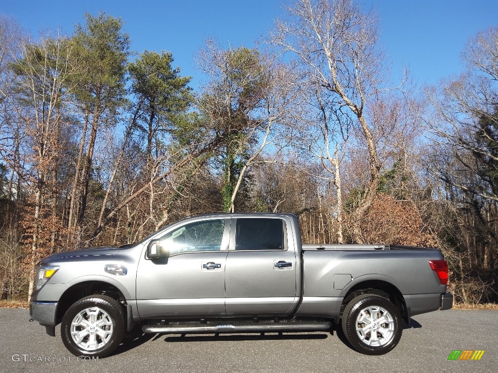 Gun Metallic 2018 Nissan TITAN XD SV Crew Cab 4x4 Exterior Photo #143536956