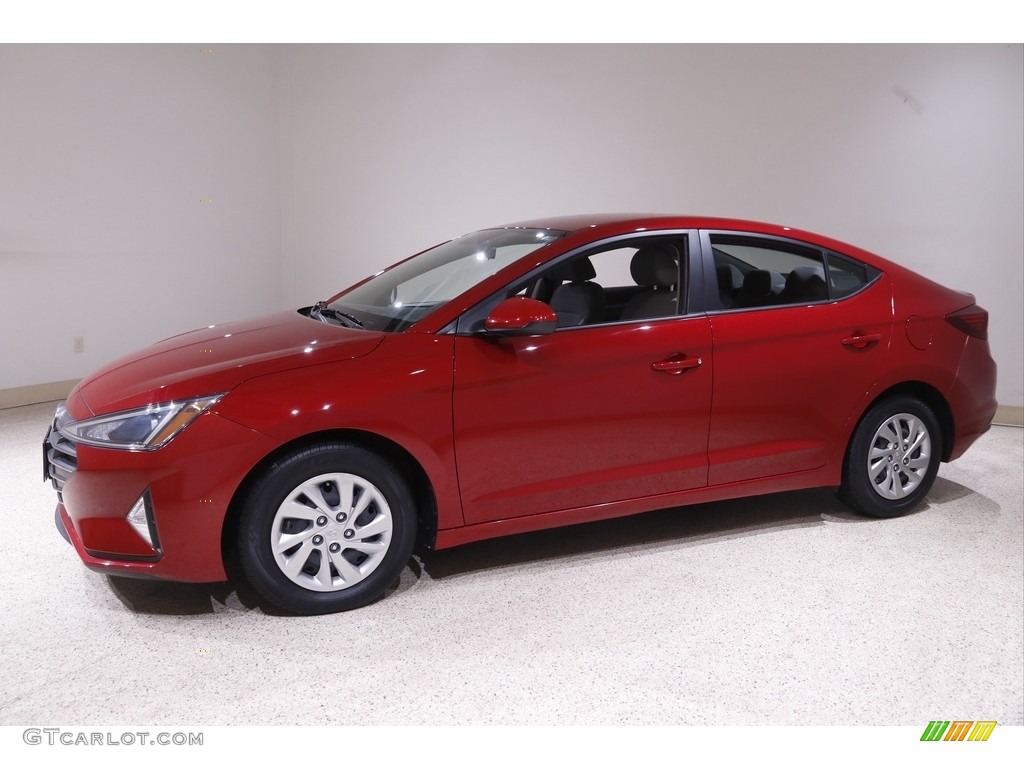 2019 Elantra SE - Scarlet Red / Gray photo #3