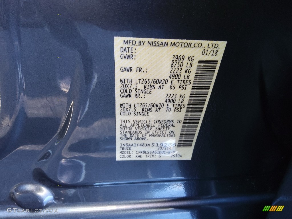 2018 TITAN XD Color Code KAD for Gun Metallic Photo #143537535
