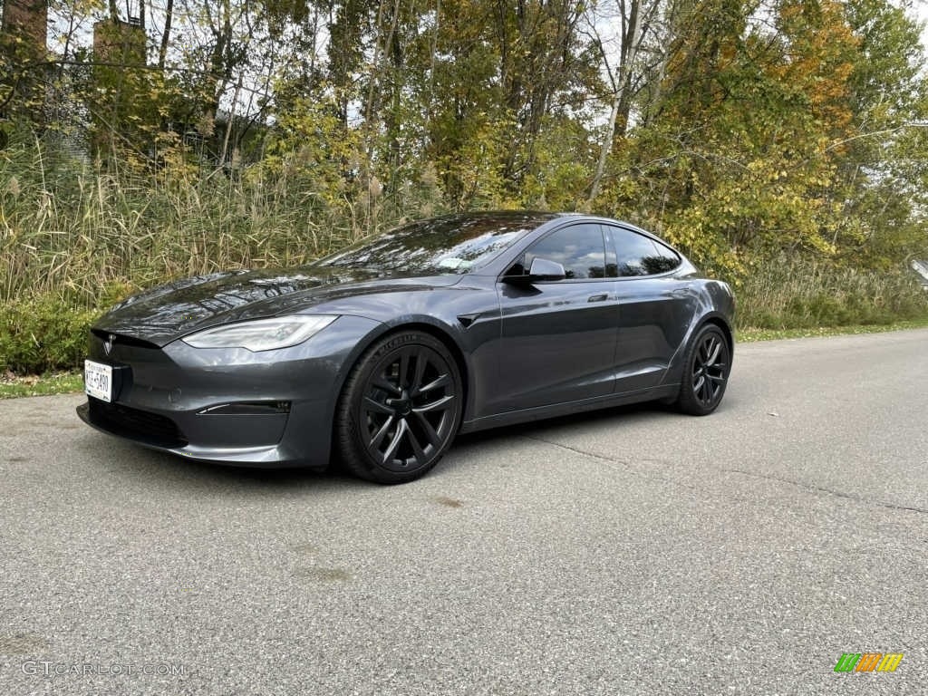 Midnight Silver Metallic 2021 Tesla Model S Plaid AWD Exterior Photo #143538091